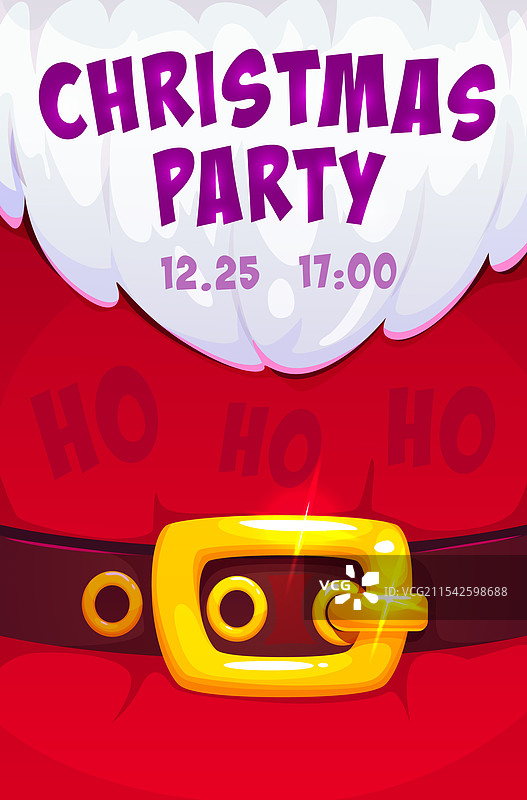 圣诞节和圣诞老人胡须的假日宣传单图片素材