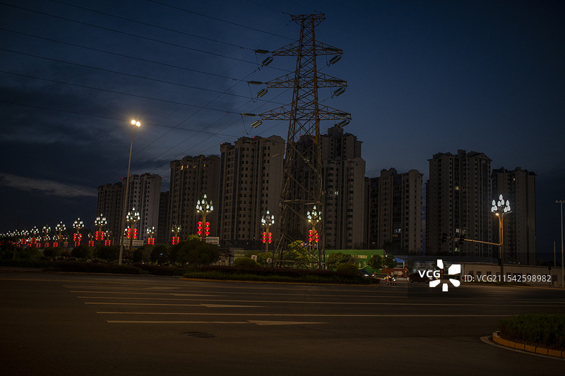 隆昌市向阳路夜景图片素材