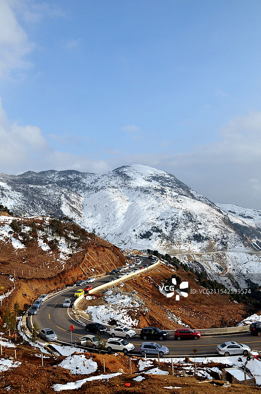 昆明轿子山冰雪景色图片素材