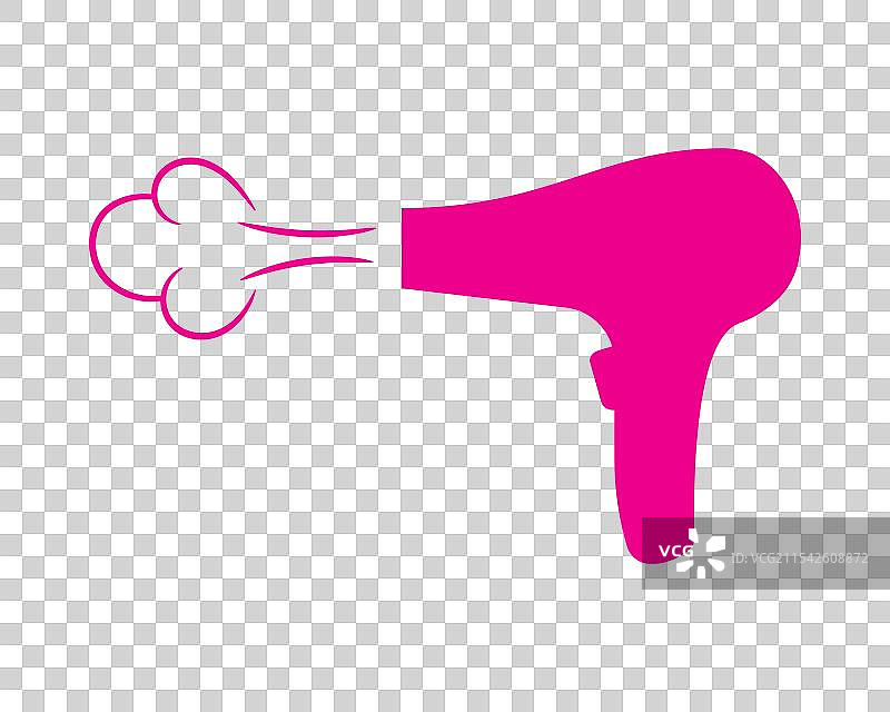 时尚吹风机线条图标图片素材