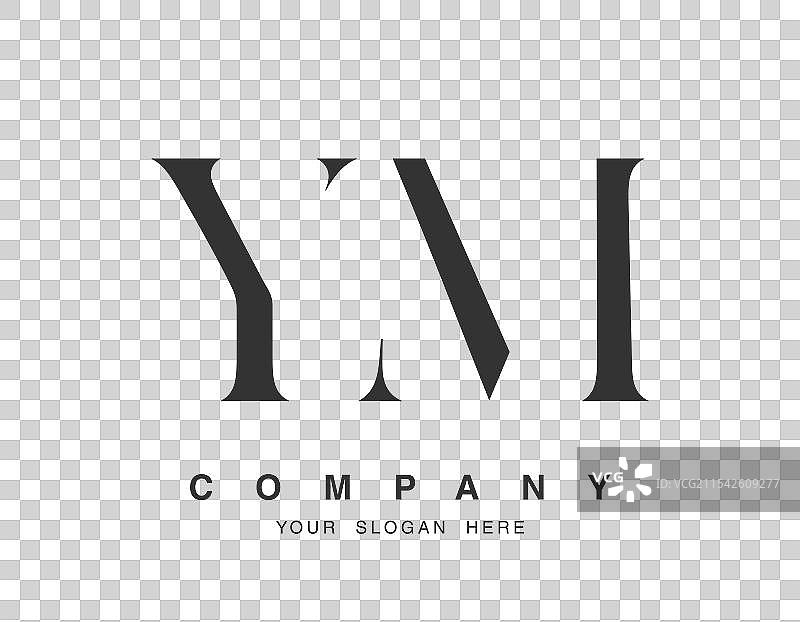 ym logo设计，字母y和m，衬线字体图片素材