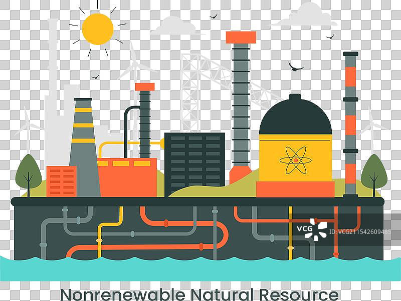 非可再生自然能源资源特征图片素材