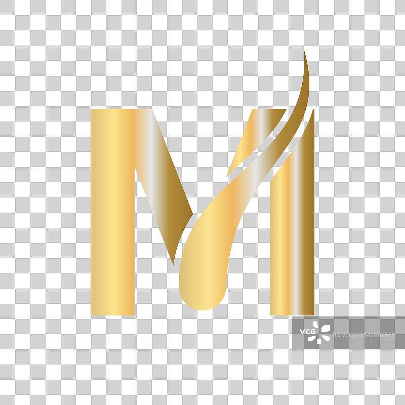 字母M的护发治疗标志图片素材