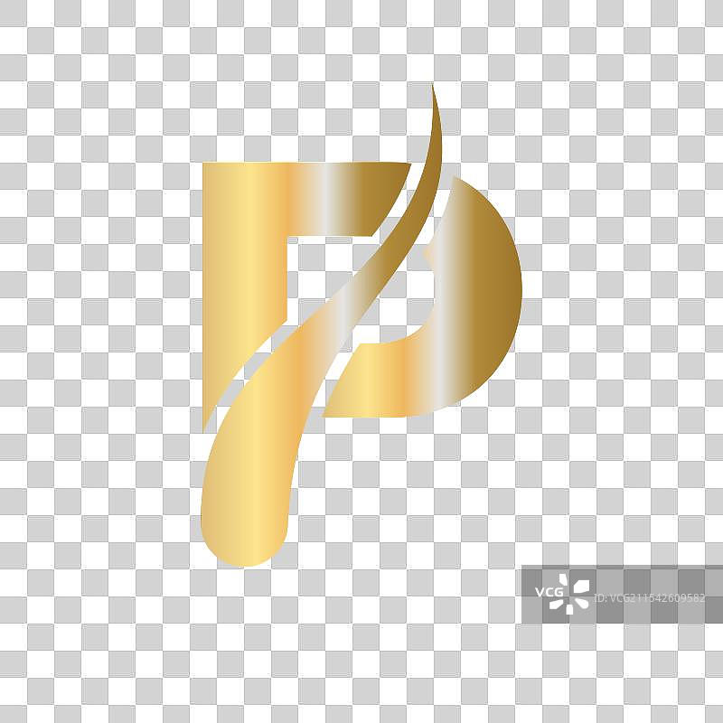 字母P的护发治疗标志图片素材