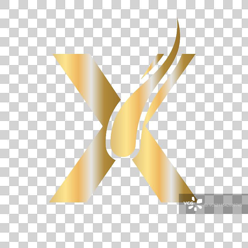 字母X护发治疗标志图片素材