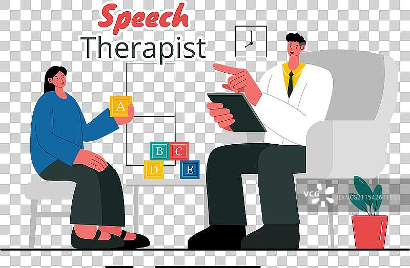 言语治疗，治疗师正在授课图片素材