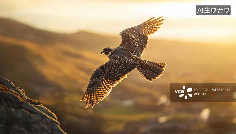 【AI数字艺术】猎鹰翱翔图片素材