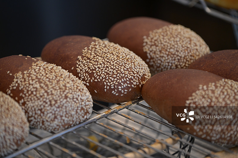现烤芝麻面包图片素材
