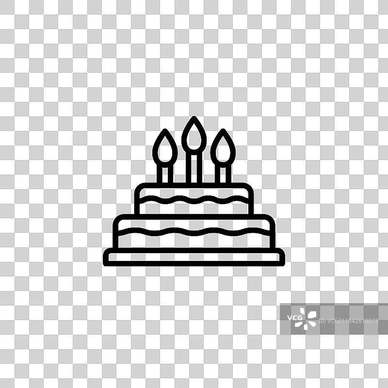 生日蛋糕矢量图标集图片素材