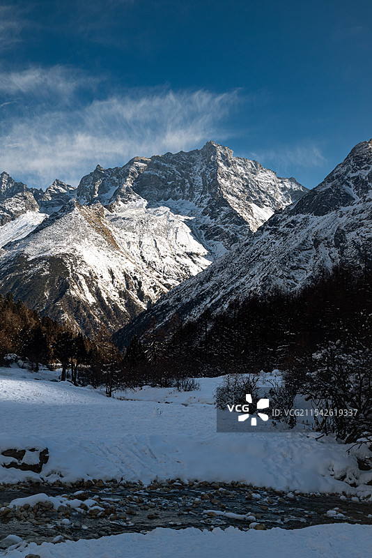 一月的毕棚沟图片素材