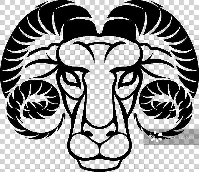 白羊座星座占星术符号图片素材