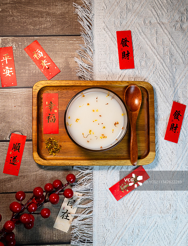 桂花杏仁露图片素材