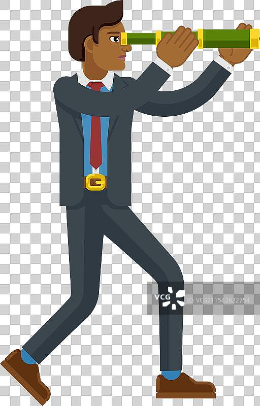 望远镜和望远镜角色商业概念图片素材