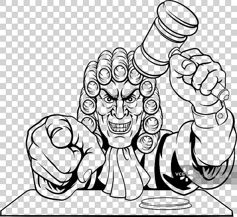 法官卡通角色图片素材