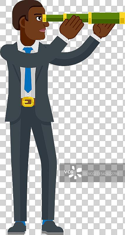 望远镜和望远镜角色商业概念图片素材