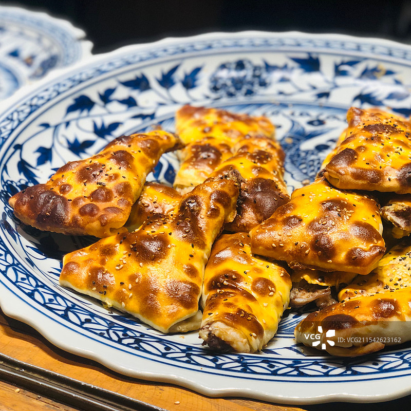 西北新疆烤包子图片素材