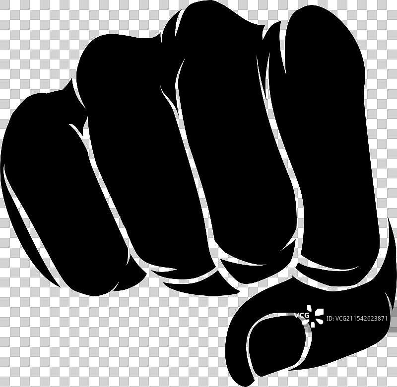 拳头前面用力打出图片素材