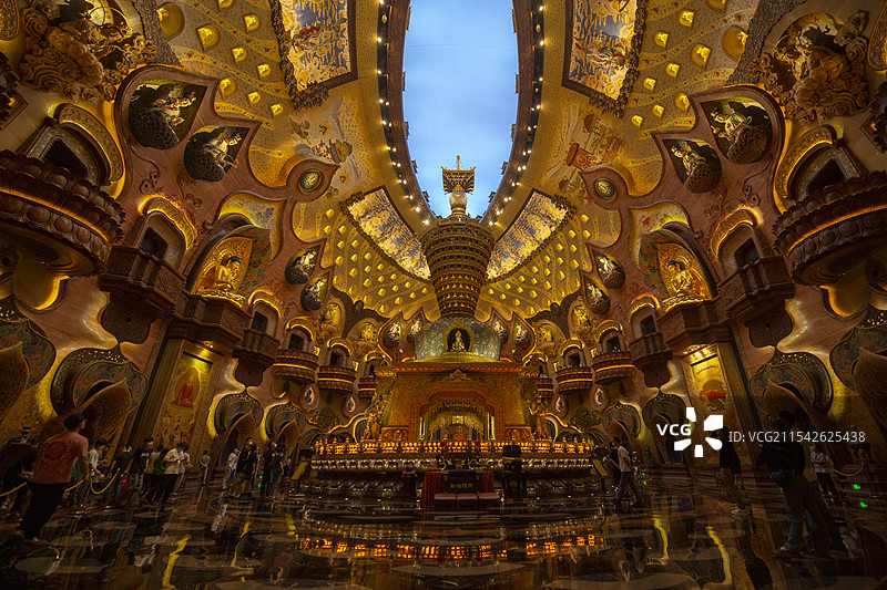 南京牛首山佛顶宫地宫千佛殿图片素材