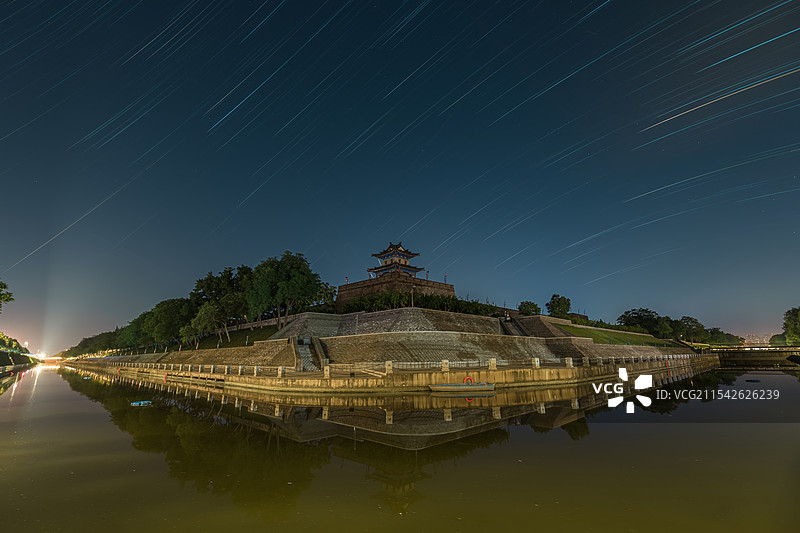 西安城墙角楼图片素材