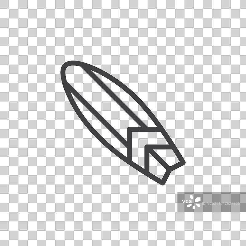 冲浪板矢量图标集图片素材