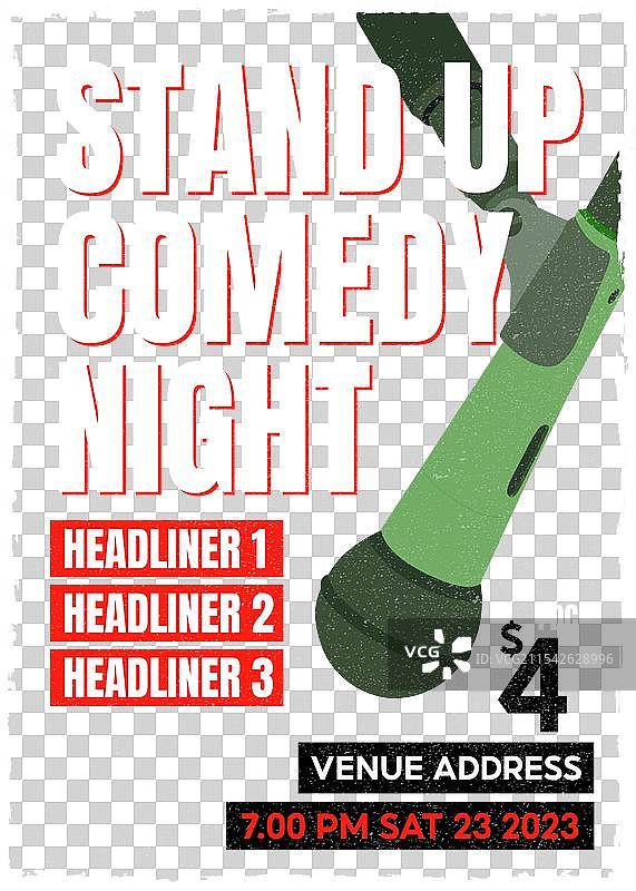 开放麦克风之夜喜剧单口秀海报图片素材