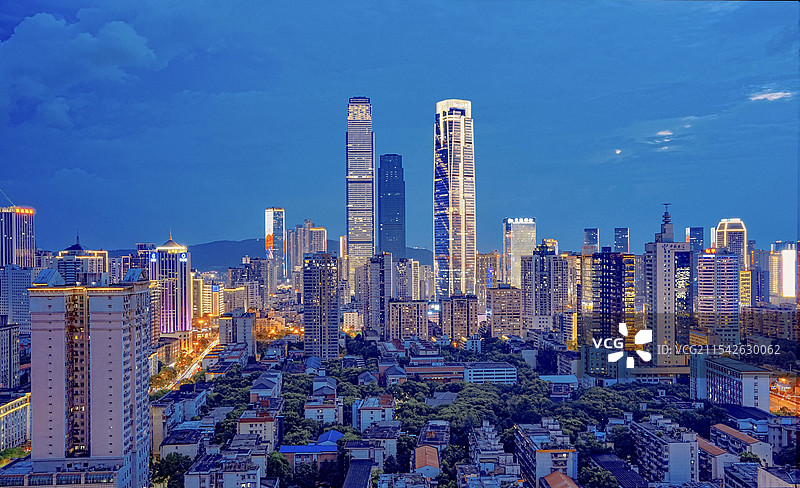 长沙IFS蓝调时刻图片素材