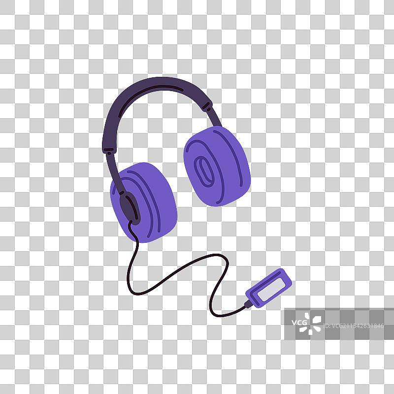 现代立体声耳机的图形图片素材