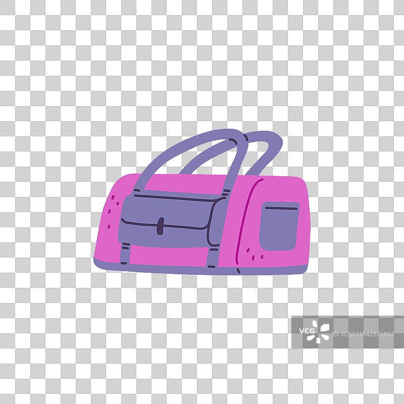 一只鲜艳粉色的运动包图片素材