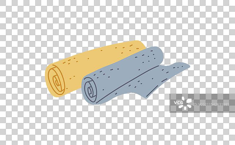 展示两卷黄色的胶带图片素材