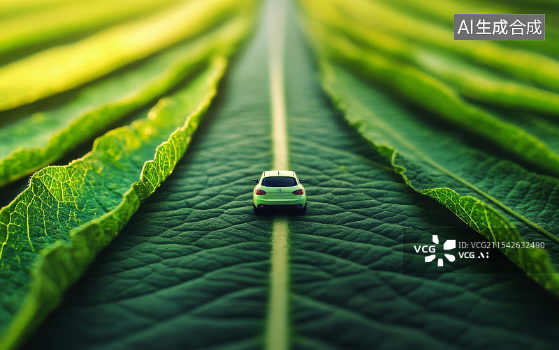 【AI数字艺术】绿色背景，绿叶特写图片素材