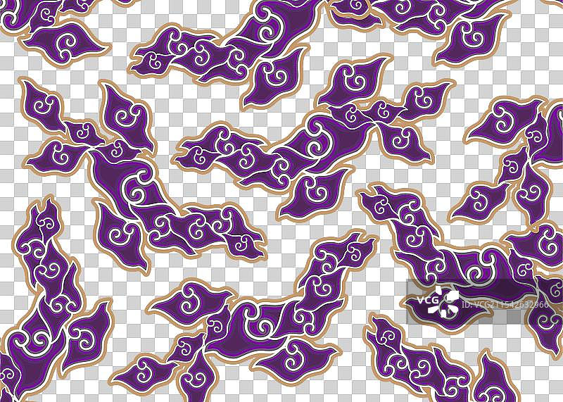 巨云巴蒂克图案艺术装饰民族风格图片素材