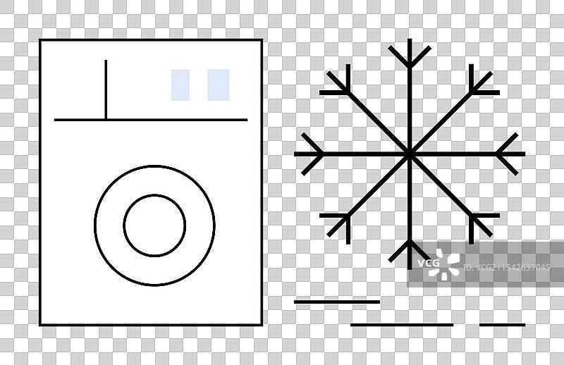 家用电器与雪花符号 - 概念图片素材
