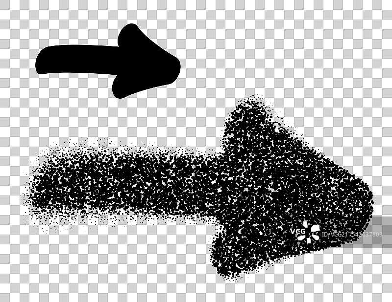 带有虚线渐变效果的右箭头图片素材