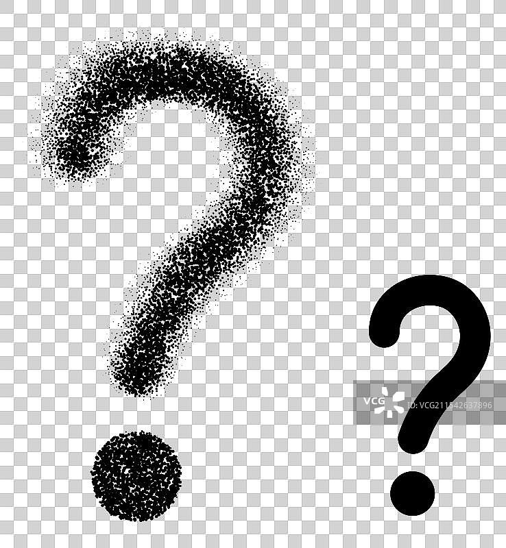 虚线和实线问号图标图片素材