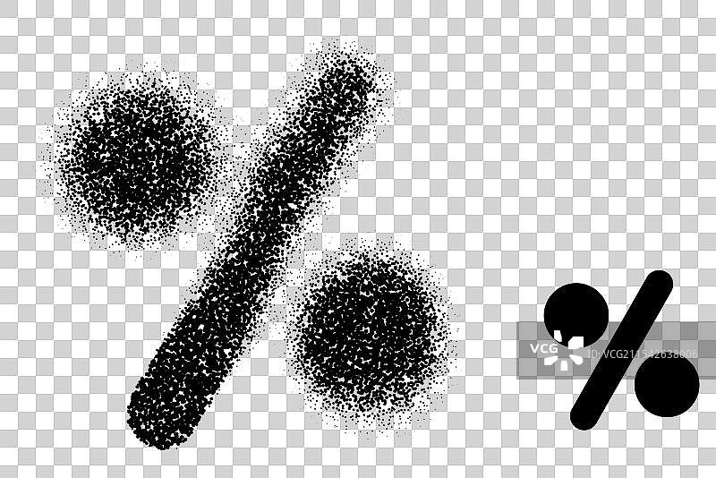 带有点状纹理效果的百分号符号图片素材