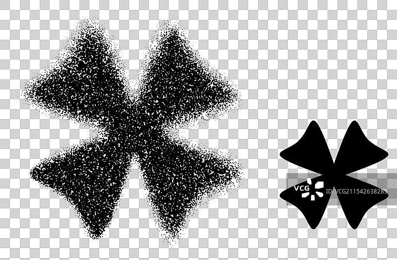 带有几何图案的点状四角星形状图片素材