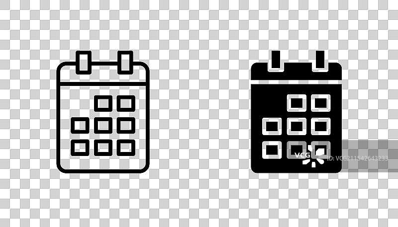 日历矢量图标集图片素材