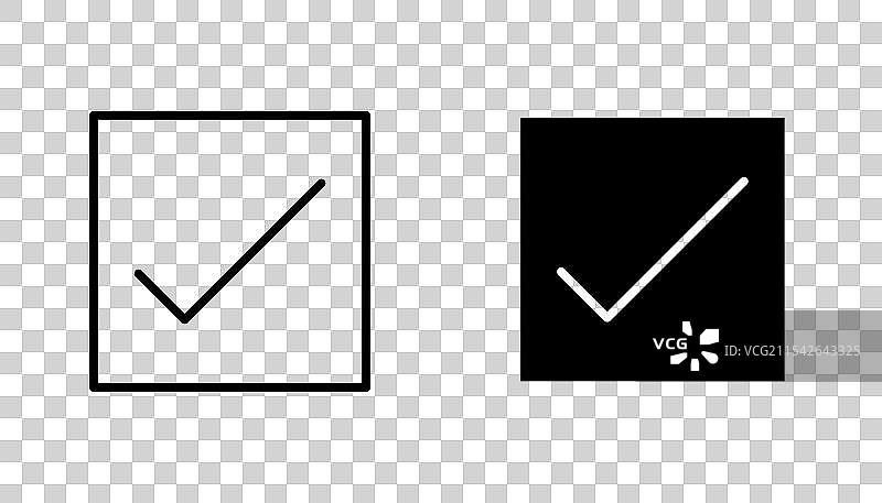 勾选标记矢量图标集图片素材