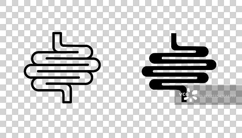 肠道矢量图标集图片素材