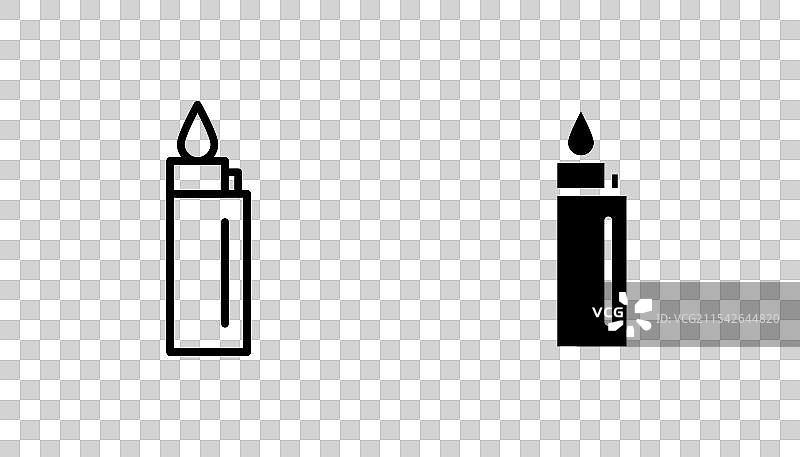 打火机矢量图标集图片素材