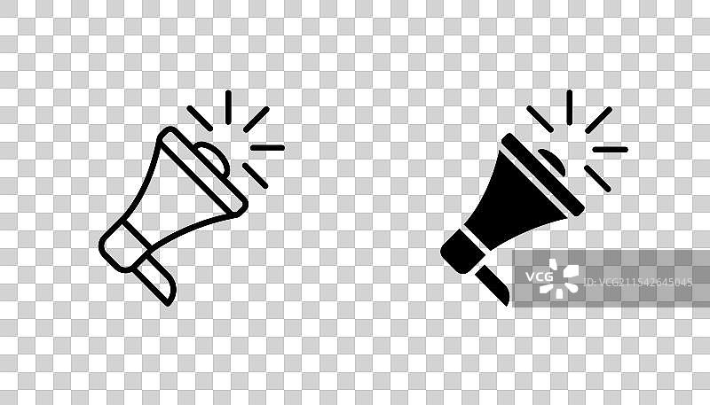 扩音器矢量图标集图片素材