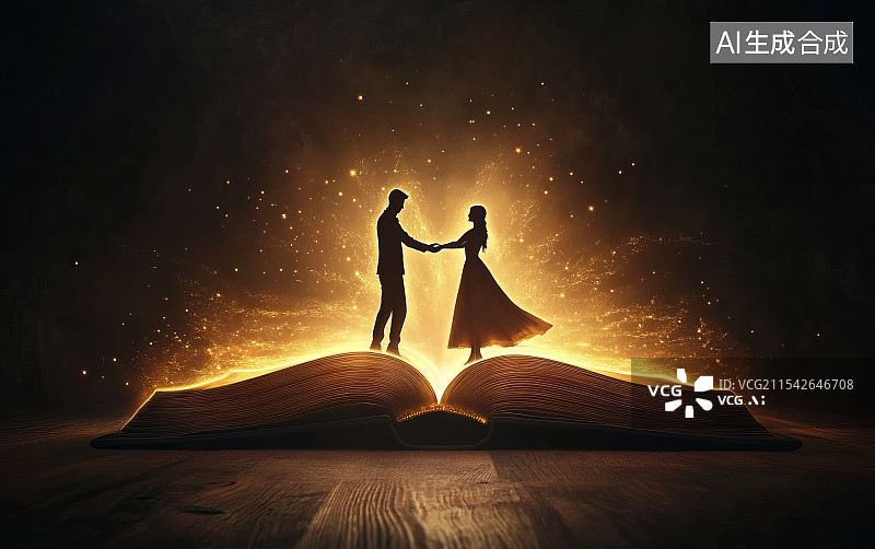 【AI数字艺术】爱情故事图片素材