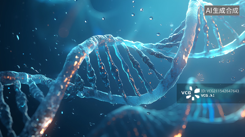 【AI数字艺术】DNA染色体螺旋结构图片素材