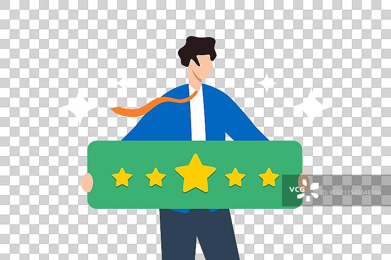 成年顾客的评价为5星级图片素材