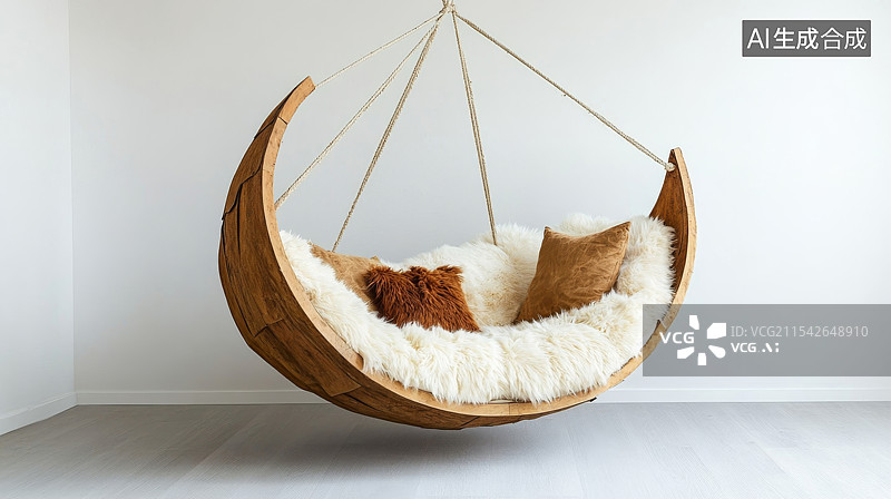 【AI数字艺术】现代卧室室内设计，配备大窗户和舒适的床图片素材