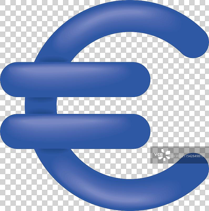 欧元蓝色符号图标图片素材