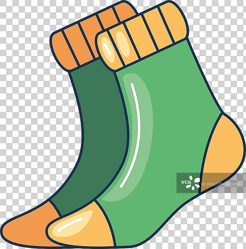 绿色袜子夏季服装图片素材