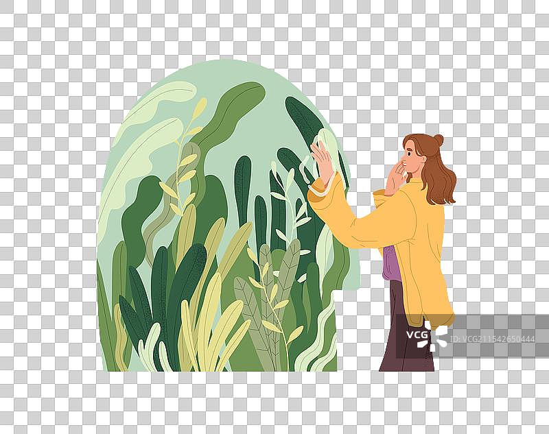 女孩在心理学中探索自我发现图片素材