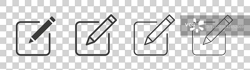 编辑按钮矢量图标集图片素材