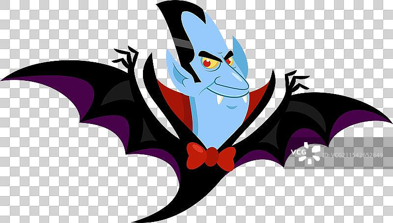 可爱的万圣节吸血鬼卡通角色图片素材